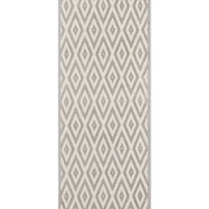🆕NOURISON GRAFIX COLLECTION grey/off white 2.3 x 7.6 rug/runner